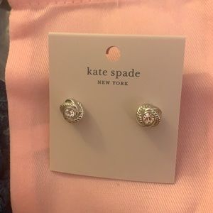 Kate Spade silver knot earrings- never worn!